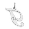 Lex & Lu 14k White Gold Large Fancy Script Initial T Charm - 4 - Lex & Lu