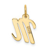 Lex & Lu 14k Yellow Gold Small Script Initial M Charm - 3 - Lex & Lu