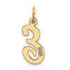 Lex & Lu 14k Yellow Gold Medium Script Initial E Charm - 3 - Lex & Lu