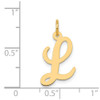 Lex & Lu 14k Yellow Gold Medium Script Initial L Charm - 4 - Lex & Lu