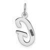 Lex & Lu 14k White Gold Medium Script Initial G Charm - 4 - Lex & Lu