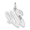 Lex & Lu 14k White Gold Medium Script Initial W Charm - 4 - Lex & Lu