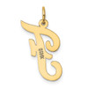 Lex & Lu 14k Yellow Gold Large Script Initial F Charm - 3 - Lex & Lu