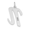 Lex & Lu 14k White Gold Large Script Initial N Charm - 4 - Lex & Lu