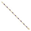 Lex & Lu 10k Yellow Gold Diamond/Amethyst Bracelet - 2 - Lex & Lu