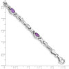 Lex & Lu 10k White Gold Amethyst Bracelet - 3 - Lex & Lu