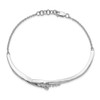 Lex & Lu 14k White Gold Polished Fancy Florina Diamond 7'' Bracelet - 2 - Lex & Lu