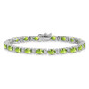 Lex & Lu 14k White Gold Peridot and Diamond Bracelet - 3 - Lex & Lu