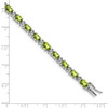 Lex & Lu 14k White Gold Peridot and Diamond Bracelet - 4 - Lex & Lu