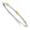 Lex & Lu 14k White Gold Citrine Bangle - Lex & Lu