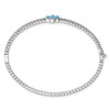 Lex & Lu 14k White Gold Turquoise Bangle - 2 - Lex & Lu