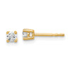 Lex & Lu 14k Yellow Gold 1/5ctw VS/SI, D E F, Lab Grown Diamond 4-Prg Earrings LAL241 - Lex & Lu