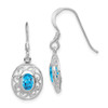 Lex & Lu Sterling Silver Blue Topaz Fancy Dangle Earrings LAL24228 - Lex & Lu