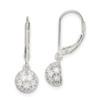 Lex & Lu Sterling Silver CZ Leverback Earrings LAL24230 - Lex & Lu