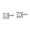 Lex & Lu 14k White Gold 2/3ctw SI1/SI2, G H I, Lab Grown Diamond 4-Prg Earrings LAL278 - 2 - Lex & Lu