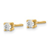 Lex & Lu 14k Yellow Gold 1/5ctw Cert. VS/SI, D E F, Lab Grown Dia. Earrings LAL311 - 2 - Lex & Lu