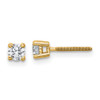 Lex & Lu 14k Yellow Gold 1/3ctw VS/SI, D E F, Lab Grown Dia. Screwback Earrings LAL331 - Lex & Lu