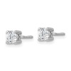 Lex & Lu 14k White Gold 1/2ctw SI1/SI2, G H I, Lab Grown Dia. Screwback Earrings LAL342 - 2 - Lex & Lu