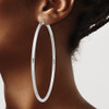 Lex & Lu Sterling Silver w/Rhodium 3mm Round Hoop Earrings LAL24238 - 3 - Lex & Lu Lex & Lu Sterling Silver w/Rhodium 3mm Round Hoop Earrings LAL24238 - 3 - Lex & Lu