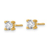 Lex & Lu 14k Yellow Gold 2/3ctw SI1/SI2, G H I, Lab Grown Dia. Earrings - 2 - Lex & Lu