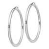 Lex & Lu Sterling Silver w/Rhodium 4mm Round Hoop Earrings LAL24239 - 2 - Lex & Lu