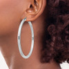 Lex & Lu Sterling Silver w/Rhodium 4mm Round Hoop Earrings LAL24239 - 3 - Lex & Lu