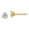 Lex & Lu 14k Yellow Gold 1/2ctw VS/SI, D E F, Lab Grown Diamond 3 Prong Earrings LAL403 - Lex & Lu