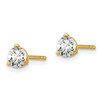 Lex & Lu 14k Yellow Gold 1/2ctw VS/SI, D E F, Lab Grown Diamond 3 Prong Earrings LAL403 - 2 - Lex & Lu