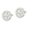 Lex & Lu Sterling Silver Peace Sign Post Earrings LAL24247 - 2 - Lex & Lu