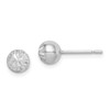 Lex & Lu Sterling Silver w/Rhodium D/C Post Earrings LAL24248 - Lex & Lu