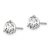 Lex & Lu 14k White Gold 2ctw Cert. SI1/SI2, G H I, Lab Grown Dia. 3 Prg Earrings LAL444 - 2 - Lex & Lu