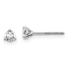 Lex & Lu 14k White Gold 1/4ctw Cert. VS/SI, D E F, Lab Grown Dia. 3 Prg Earrings LAL459 - Lex & Lu