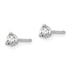 Lex & Lu 14k White Gold 1/4ctw Cert. VS/SI, D E F, Lab Grown Dia. 3 Prg Earrings LAL459 - 2 - Lex & Lu