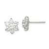 Lex & Lu Sterling Silver CZ Flower Post Earrings LAL24250 - Lex & Lu