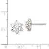 Lex & Lu Sterling Silver CZ Flower Post Earrings LAL24250 - 4 - Lex & Lu