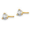 Lex & Lu 14k Yellow Gold 1/3ctw VS/SI, D E F, Lab Grown Dia. 3 Prg Earrings LAL469 - 2 - Lex & Lu