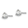 Lex & Lu 14k White Gold 1/2ctw Cert. VS/SI, D E F, Lab Grown Dia. 3 Prg Earrings LAL475 - 2 - Lex & Lu