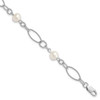 Lex & Lu Sterling Silver Freshwater Cultured Pearl Bracelet 7.75'' - Lex & Lu