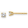 Lex & Lu 14k Yellow Gold True Origin Lab Grown Dia 1/4ctw VS/SI, D E F, Earrings LAL515 - Lex & Lu