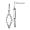 Lex & Lu 14k White Gold Lab Grown Diamond SI1/SI2, G H I, Fancy Dangle Earrings LAL573 - Lex & Lu