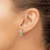 Lex & Lu 14k White Gold Peridot and Diamond Earrings LAL585 - 3 - Lex & Lu