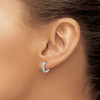 Lex & Lu 14k White Gold Lab Grown Diamond SI1/SI2, G H I, Hoop Earrings LAL597 - 3 - Lex & Lu