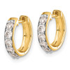 Lex & Lu 14k Yellow Gold Lab Grown Diamond SI1/SI2, G H I, Hoop Earrings LAL600 - 2 - Lex & Lu