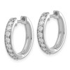 Lex & Lu 14k White Gold Lab Grown Diamond SI1/SI2, G H I, Hoop Earrings LAL603 - 2 - Lex & Lu