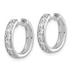 Lex & Lu 14k White Gold Lab Grown Diamond SI1/SI2, G H I, Hoop Earrings LAL605 - 2 - Lex & Lu