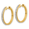 Lex & Lu 14k Yellow Gold Lab Grown Diamond SI1/SI2, G H I, Hoop Earrings LAL608 - 2 - Lex & Lu