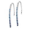 Lex & Lu 10k White Gold Diamond & Sapphire Earrings - 2 - Lex & Lu