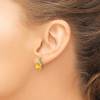 Lex & Lu 14k Yellow Gold Citrine and Diamond Earrings LAL629 - 3 - Lex & Lu