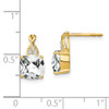 Lex & Lu 14k Yellow Gold White Topaz and Diamond Earrings - 4 - Lex & Lu