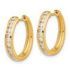 Lex & Lu 14k Yellow Gold Lab Grown Diamond SI1/SI2, G H I, Hinged Hoop Earrings LAL655 - 2 - Lex & Lu